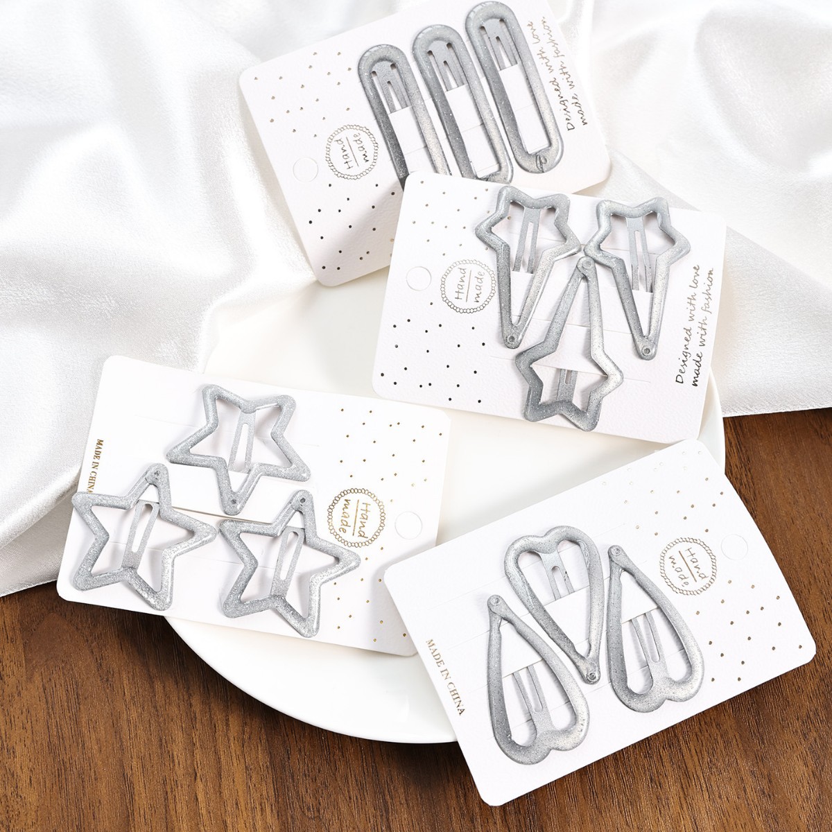 Broche BB con Estrellas para Fleco de Metal Estilo Y2K para Niñas