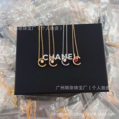 小香風純銀coco菱格紋ネックレス女性CNC精雕水氷月霊動鎖骨チェーンメーカー直販