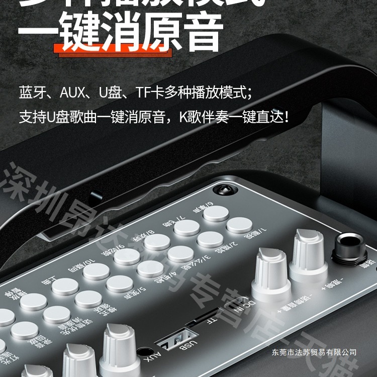 华宝F112户外广场舞音响蓝牙音箱大音量便携式手提话筒K歌一体机|undefined