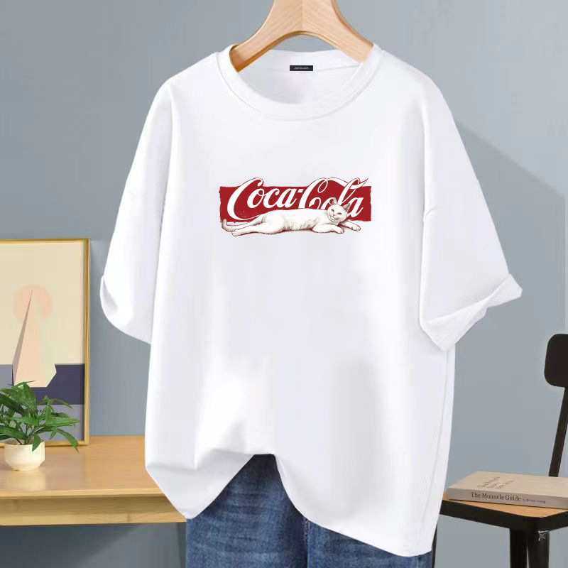Camiseta de manga corta negra de seda helada de verano impresión de logotipo impreso ropa de clase de bricolaje ropa de trabajo camiseta de cuello redondo impresión