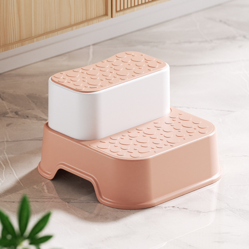 Nuevo taburete de doble capa separado para bebés lavando las manos escalones taburete inodoro taburete anti-deslizante taburete