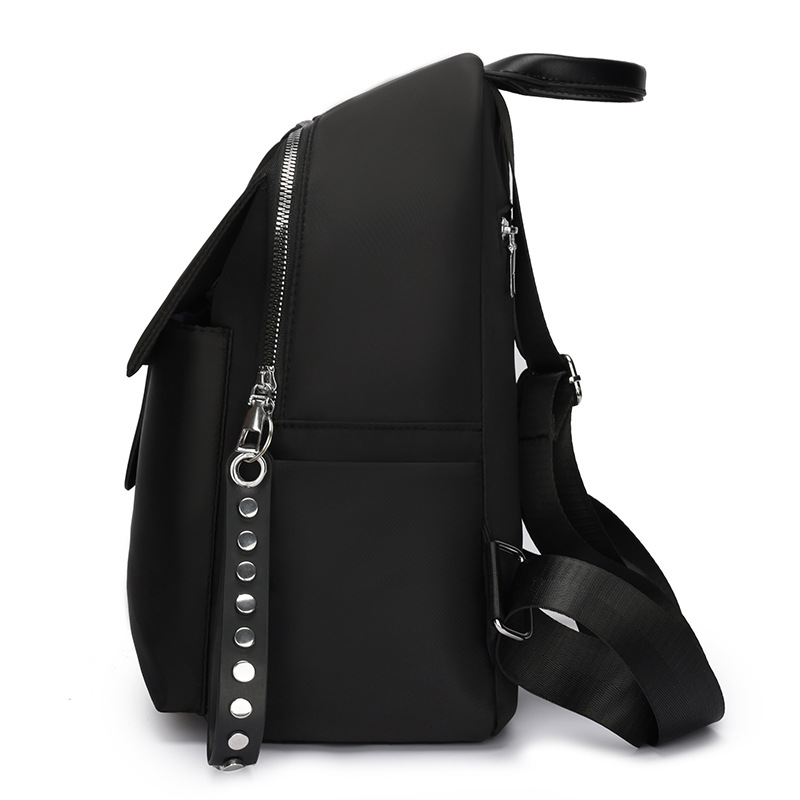 2024 verano nueva mochila de tela Oxford para mujer, color sólido, simple y ligero, mochila de viaje de viaje, mochila escolar al por mayor