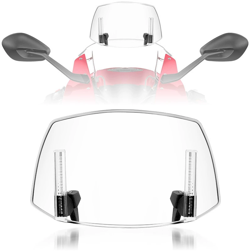 Аксессуары для мотоциклов, удлинитель лобового стекла, нейтральный регулируемый клипса, козырек на ветровое стекло, воздушный спойлер