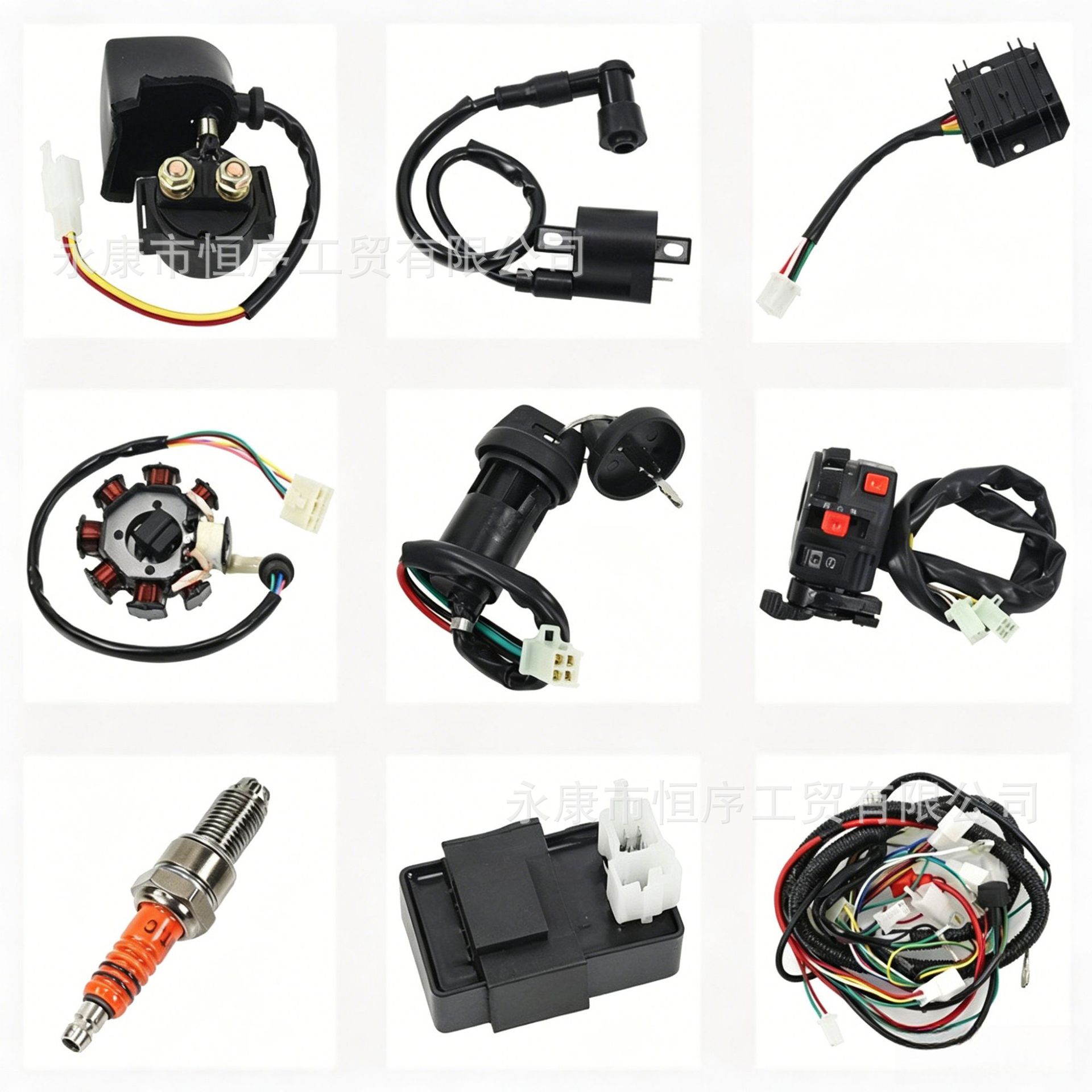 Atv Beach Vehicle Accessories Electrical Components Wiring Harness Coil Function Switch Cg125-250Cc Complete Vehicle Wiring Assembly