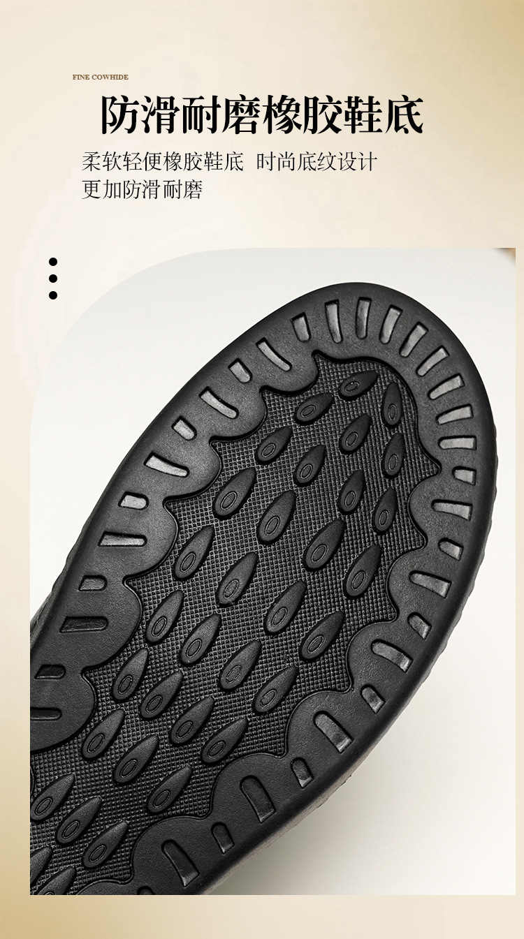 Sandal nữ da thật gót thấp quai chữ V đế mềm — Màu đen chi tiết 13