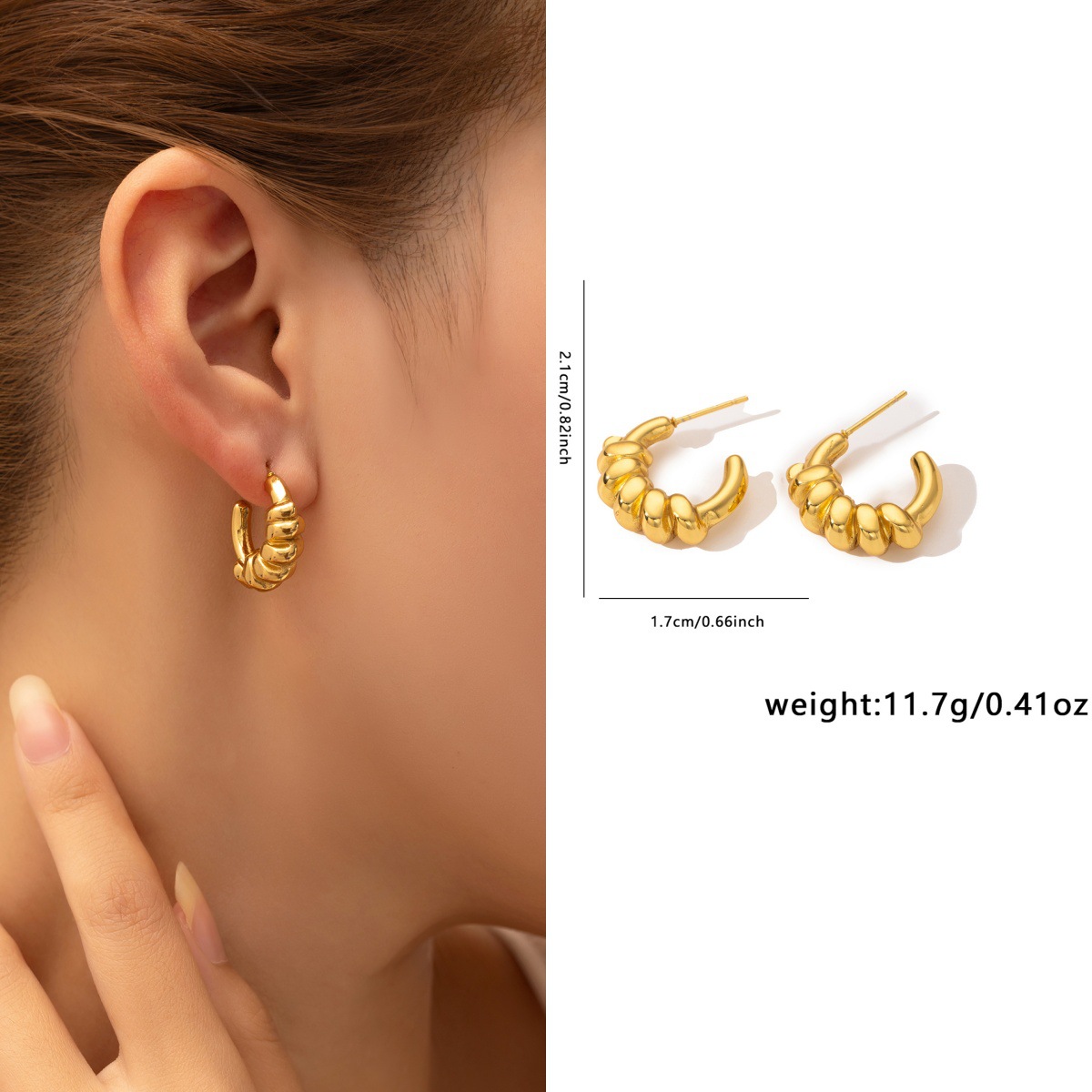 Pendientes de acero de titanio transfronterizos para mujer, lujo ligero, sentido de alta gama, temperamento retro de nicho, pendientes que no se desvanece, pendientes de todo fósforo al por mayor