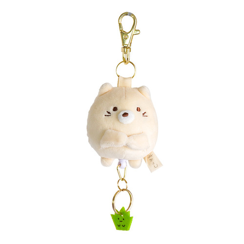 Japanese corner creature fried shrimp telescopic keychain plush doll bag pendant cute school bag pendant doll