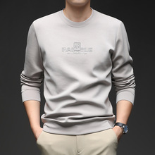 品牌男装长袖T恤2025秋季休闲中年商务男士精品打底衫潮流卫衣