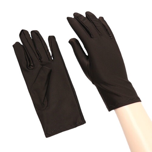Summer sun protection thin gloves for men and women square dancing and driving spandex elastic black and white ceremonial autumn