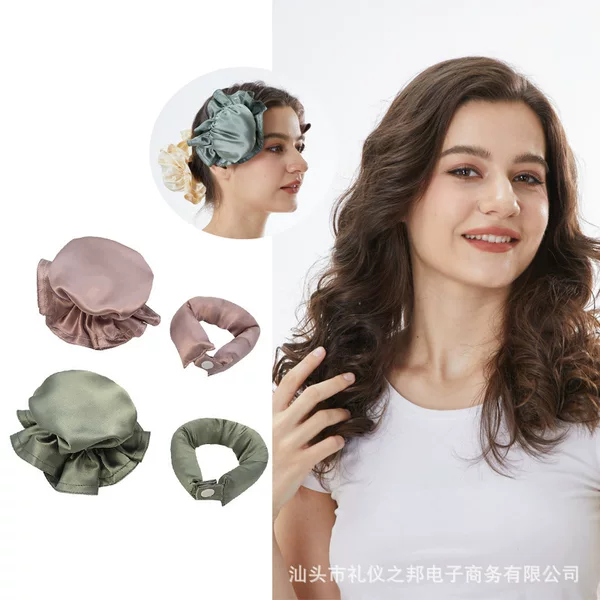 Cross-Border Heatless Curling Iron Bun Bons Curling Mask Set Big Wave Hair Salon Sleep Lazy Curling Artifact