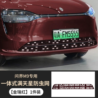 Special Accessories, Automobile anti-insect net - 2425-aito-m9-starry-sky-insect-net-golden-red-integrated-style