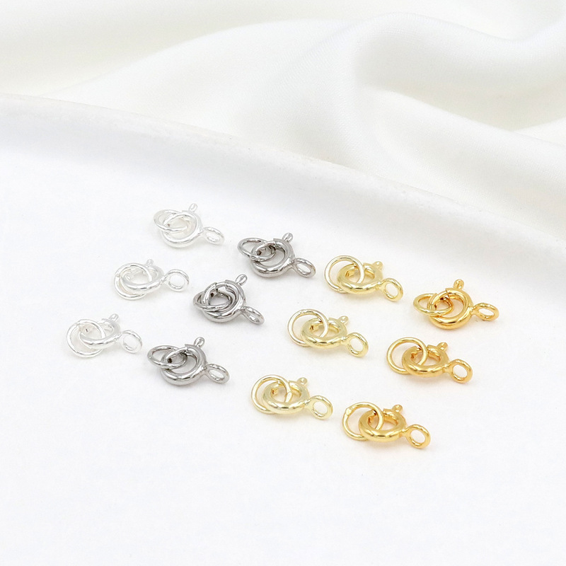 18K Gold Clasp Ring Buckle Spring Clasp + Ring DIY Bracelet Necklace Connector Spring Clasp Wholesale B109 18K Gold Clasp Ring Buckle Spring Clasp + Ring DIY Bracelet Necklace Connector Spring Clasp Wholesale B109