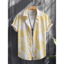 P 46095 Hawaiian digital print men's shirt ����������ӡ����