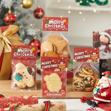 圣诞节卡头曲奇饼干包装袋糖果页眉卡片垫片糖霜烘焙透明打包袋子