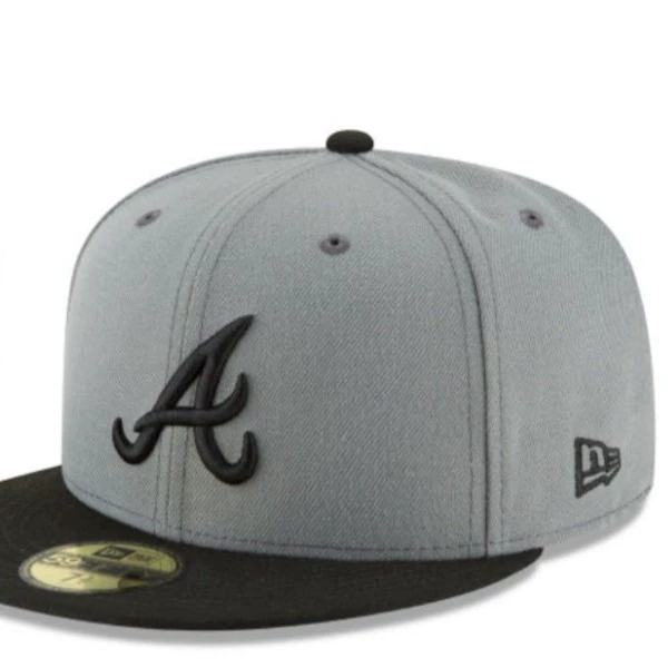 Бейсболка простой размер Atlanta Braves с закрытым ртом, солнцезащитная нашивочная кепка-каппа