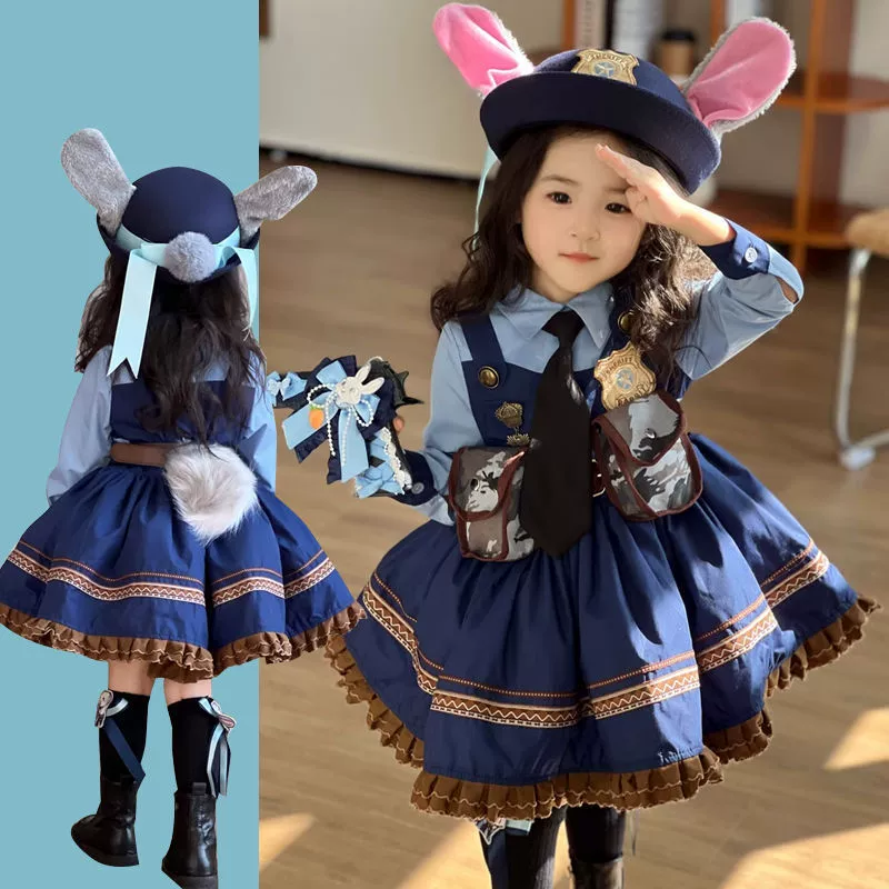 Одежда Judy Rabbit Cos, костюм для девочек, платье на осень и зиму, детское платье принцессы JK Lolita на день рождения