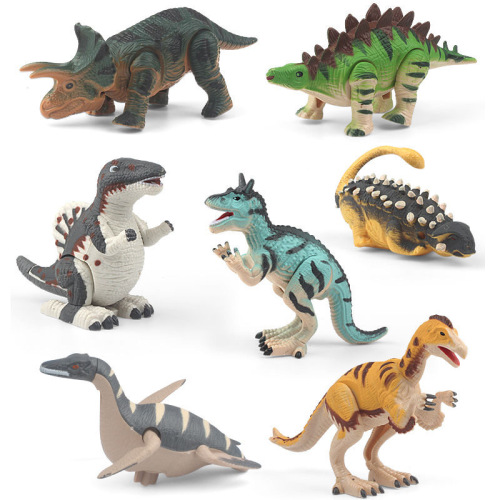 Cross-border foreign trade wind-up toys cartoon jumping animals simulated dinosaur toys wholesale nostalgic toys gifts