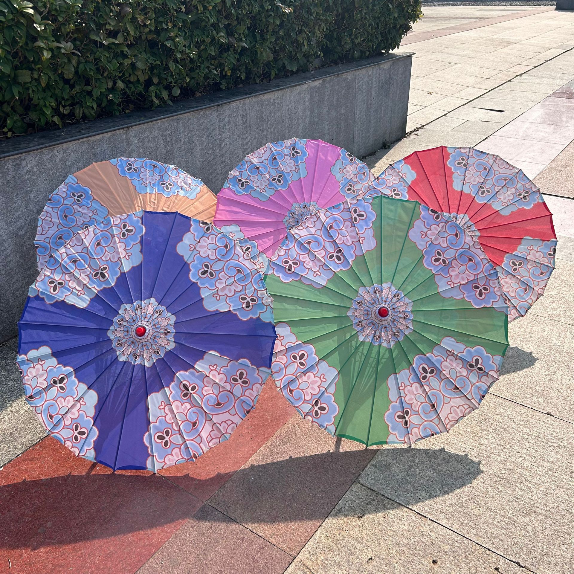 Chinese Style Craft Umbrella, Silk Cloth Oil Paper Umbrella, Hotel Ceiling Decoration Umbrella, Classical Dance Umbrella, Hanfu