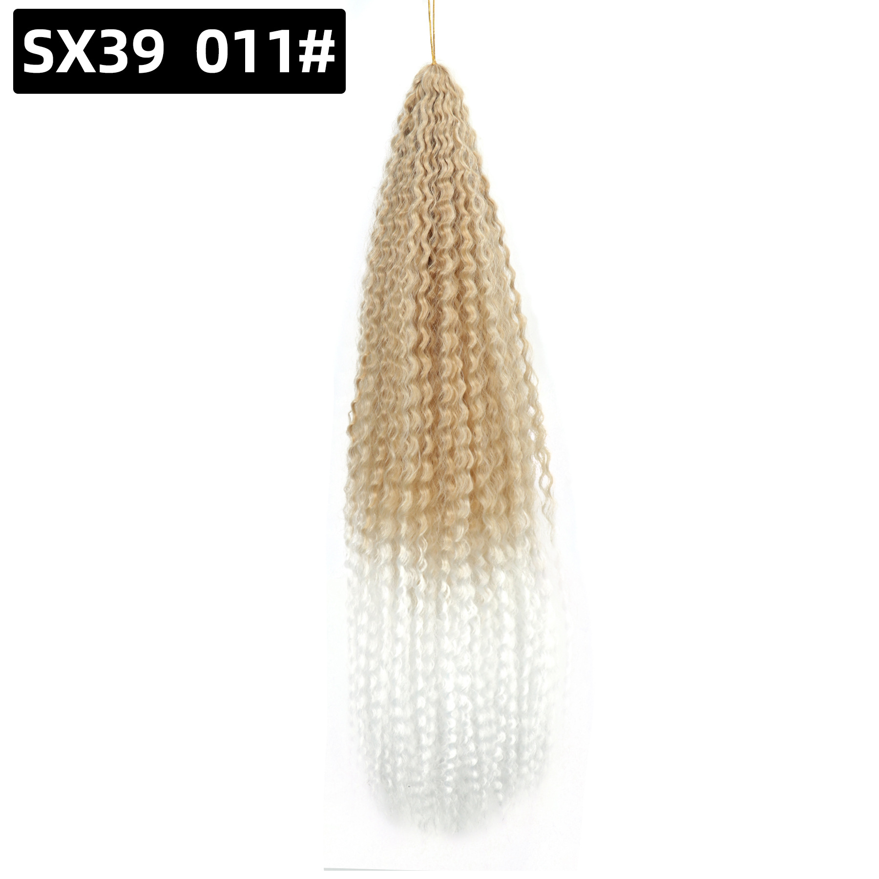 Brasileño trenzado largo rizado peluca Cola de Caballo moda gradiente largo rizado Cola de Caballo crochet pelo trenzado Peluca de pelo