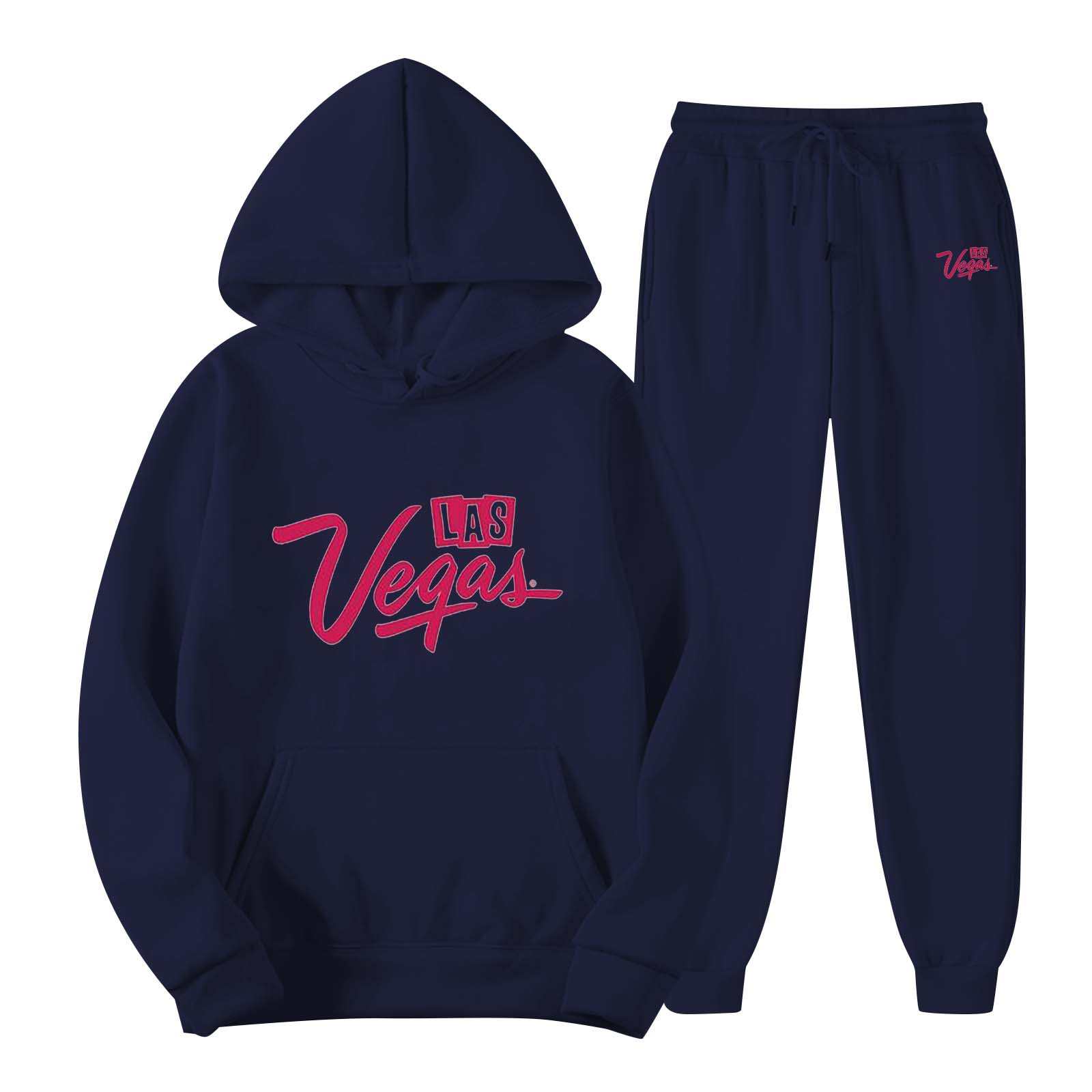 2024 Autumn/Winter New Hooded Printed Sweater Men's Leisure Sports Set_voghion.com