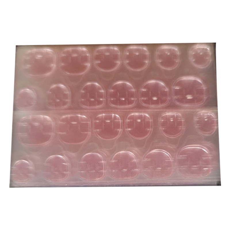 Rosa jalea pegamento en polvo pegamento azul invisible hoja de uñas adhesiva jalea de doble cara adhesivo de uñas etiqueta 6083 jalea pegamento al por mayor