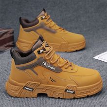 男鞋休闲特价马丁靴男款2025新款秋春高帮英伦风机车短靴增高外贸