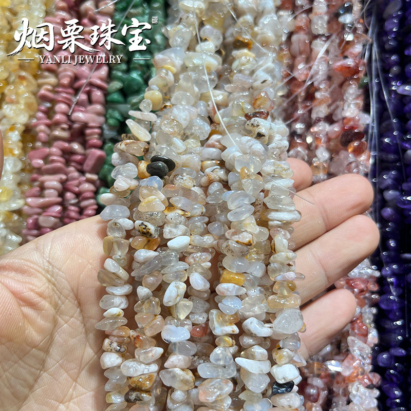 A natural cherry blossom agate is about 80cm in one pack