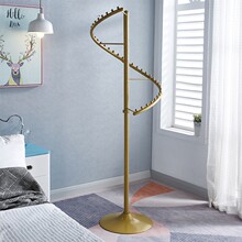 落地晾衣架360度旋转衣架帽架收纳架店铺家用内衣服装展示架衣物