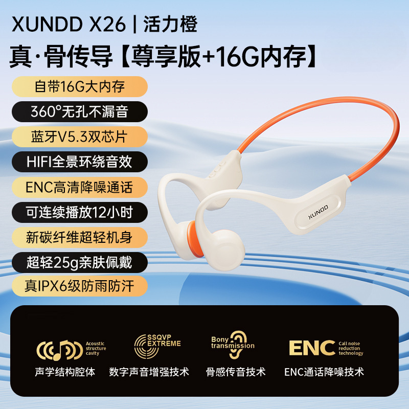 真骨传导蓝牙耳机运动型跑步专用骑行防水不入耳游泳挂耳式新款SZ|undefined