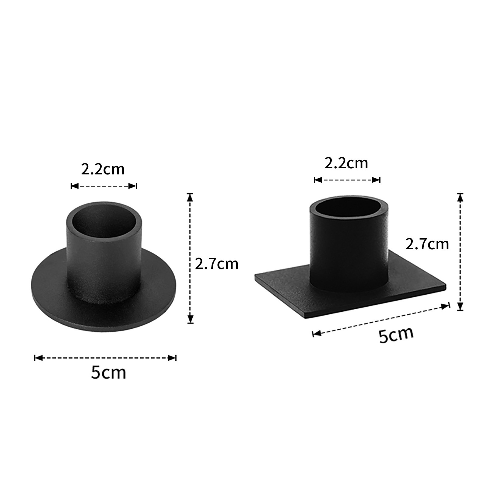 Candelabro de mesa de comedor de hierro europeo, candelabro de boda, comercio electrónico transfronterizo, candelabro pequeño redondo, adornos, pedestal de vela de poste negro