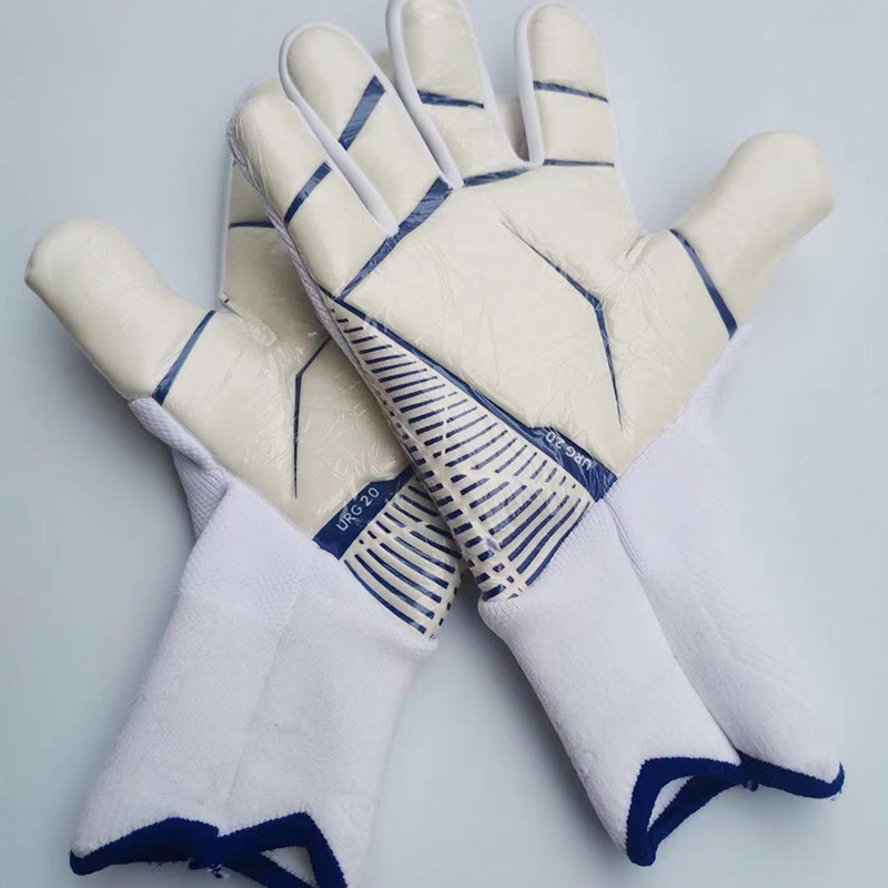 Guantes de portero de fútbol gruesos para adultos y niños, guantes sin dedos de látex antideslizantes transpirables, guantes de portero de fútbol