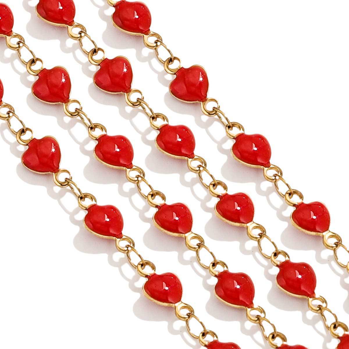 18g Weight Chain Jewelry Making Type DIY Ornament Accessories Classification 1 Piece Quantity 316 Stainless Steel Material Heart Shape Pattern All Seasons Season Plating Design Classic Style Style 1 Piece 316 Stainless Steel DIY Ornament Accessories Chain Classic Style Heart Shape 11