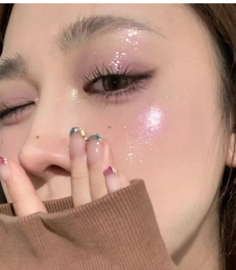 CVZ Highlighter Contouring Plate, Highlighter Powder Compact, Mashed Potatoes, Diamond Highlighter Powder, Gradient Highlighter Nude Makeup, brightening and sparkling girls undefined
