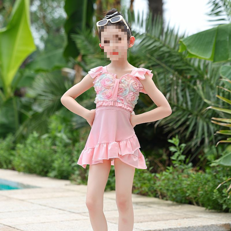 女の子の夏のスプリット水着 2024 新しい子供のトレーニング速乾性水着パンツ女の子のファッショナブルな水泳露出防止|undefined