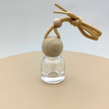 12ml榉木圆盖+空瓶汽车香水瓶挂件空瓶 香薰挂瓶 玻璃瓶挂件