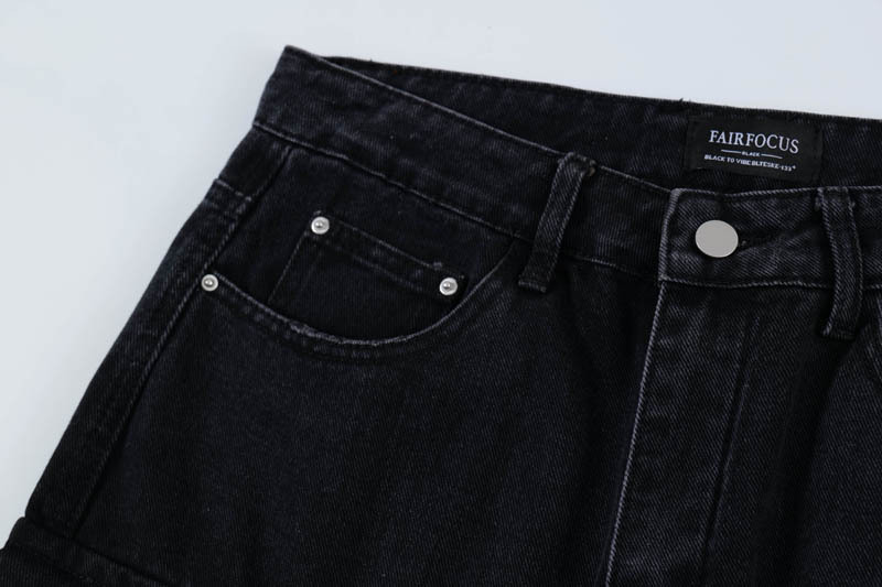 Men's Clothing Street Personality Multi-Pocket Tooling Jeans Men's and Women's Trendy Brand Urban Design Sense Casual All-Match Straight Pants_voghion.com