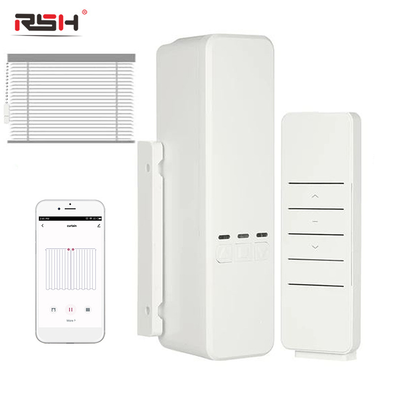 智能家居wifi无线遥控自动百叶窗帘拉绳卷帘电机涂鸦电动窗帘套装