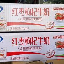 夏进红枣枸杞牛奶营养无227g*16/8纸袋装儿童学生孕妇早晚餐奶