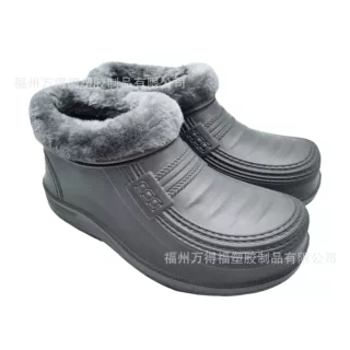 OEM定制冬季新款 EVA纯色外贸脚踝靴麦穗纹路防滑保暖加绒雪地靴