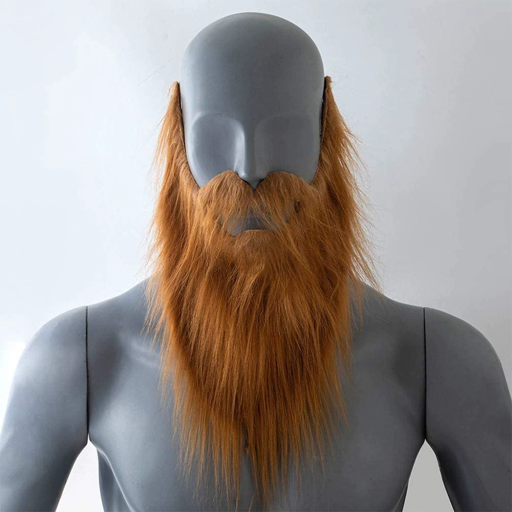 Поддельная борода, нарядное платье, костюм на Хэллоуин, вечерние волосы на лице