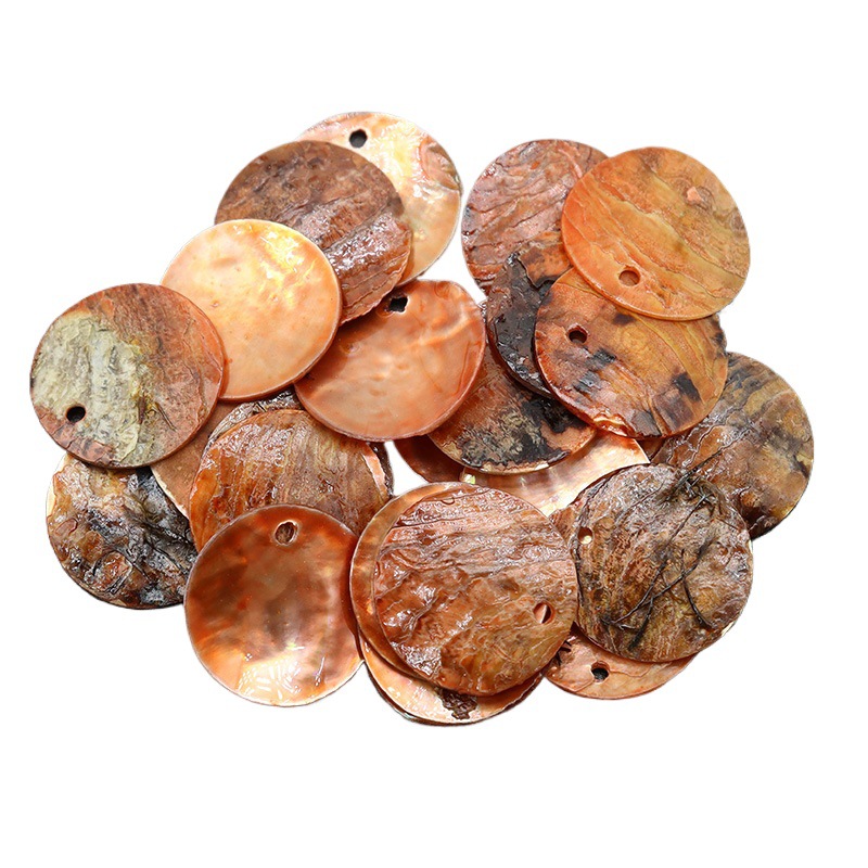 15mm Masi Shell Edge Hole Shell Masi Shell Disc DIY Handmade Jewelry Clothing Bags Shoes and Hats Decorative Accessories