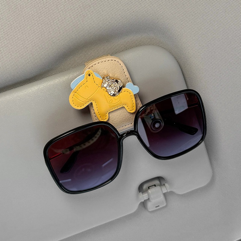2026 New Model "Money Comes Quickly" Car Glasses Clip, Car Sun Visor Sunglasses Storage, In-Car Glasses Holder for Women