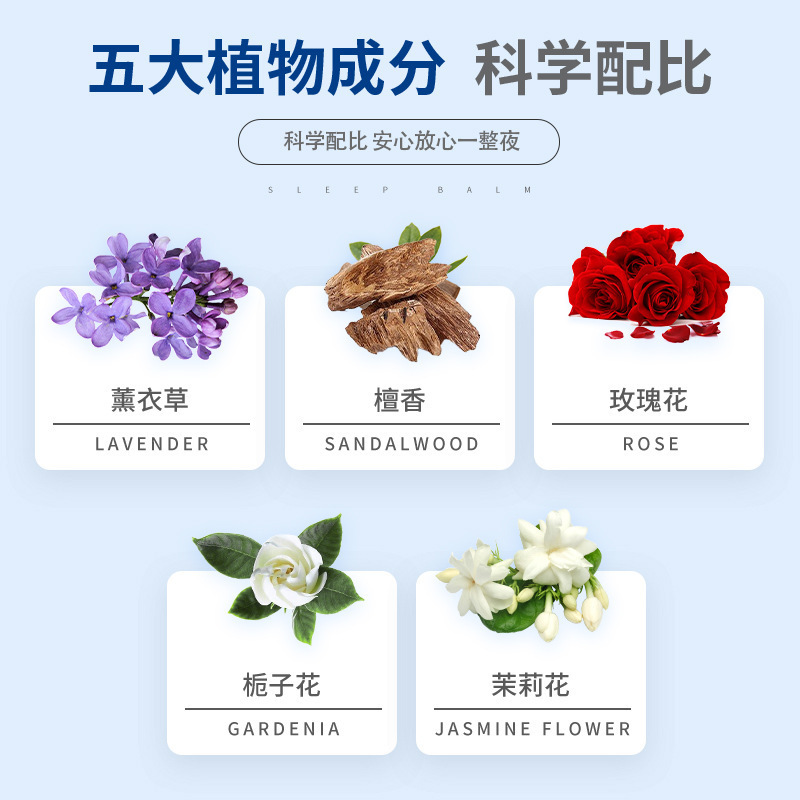 香港大薬局睡眠クリーム30g/箱植物抽出家庭用固体アロマおやすみクリーム安神舒眠|undefined