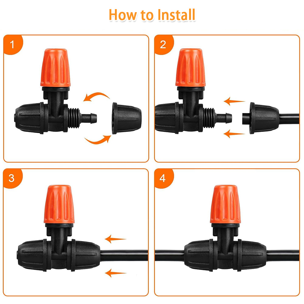 Riego automático artefacto de riego conjunto de microrrigación boquilla de pulverización de jardín atomización enfriamiento rociador automático de flores