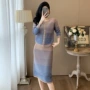 气质两件过膝时尚套装裙