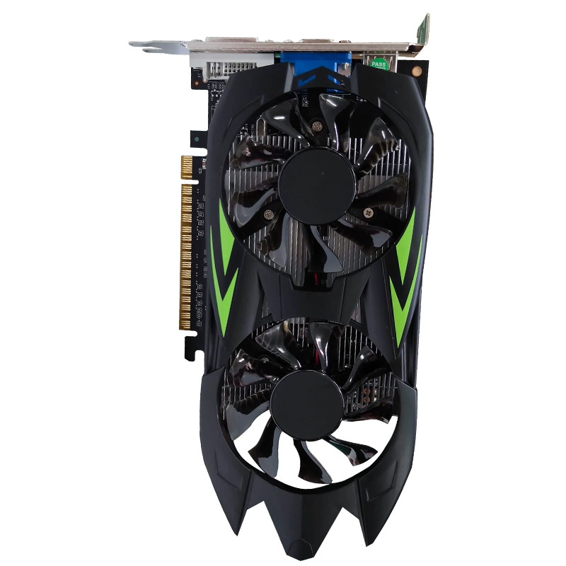 Видеокарта GTX1050Ti, 4 ГБ GDDR5, двухвентиляторная PCIe, низкопрофильная 22,5 см