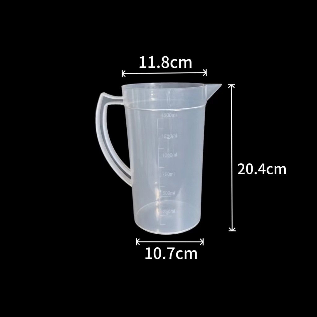 Taza de medir jabón hecho a mano taza de mezcla de té de leche engrosada taza de escala resistente a altas temperaturas taza de medir para hornear con tapa taza de medir de plástico