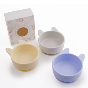 Children's silicone cartoon tableware for supplementary food for mother and baby, dinner plate 5