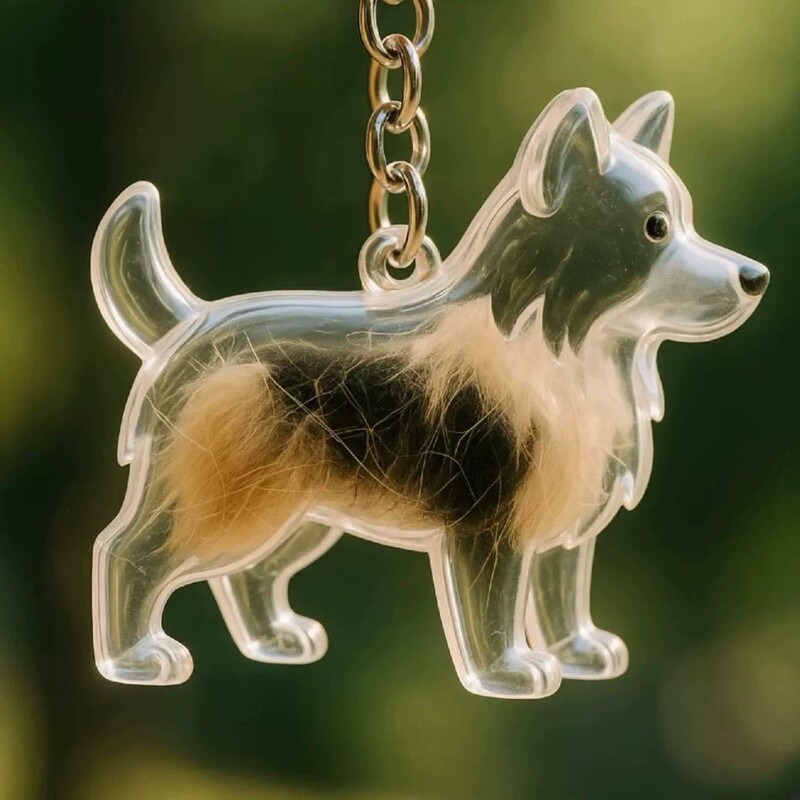 かわいい子犬透明毛収納ボックス動物毛玉カプセルペンダント装飾記念ダストボックスセットおもちゃ|undefined