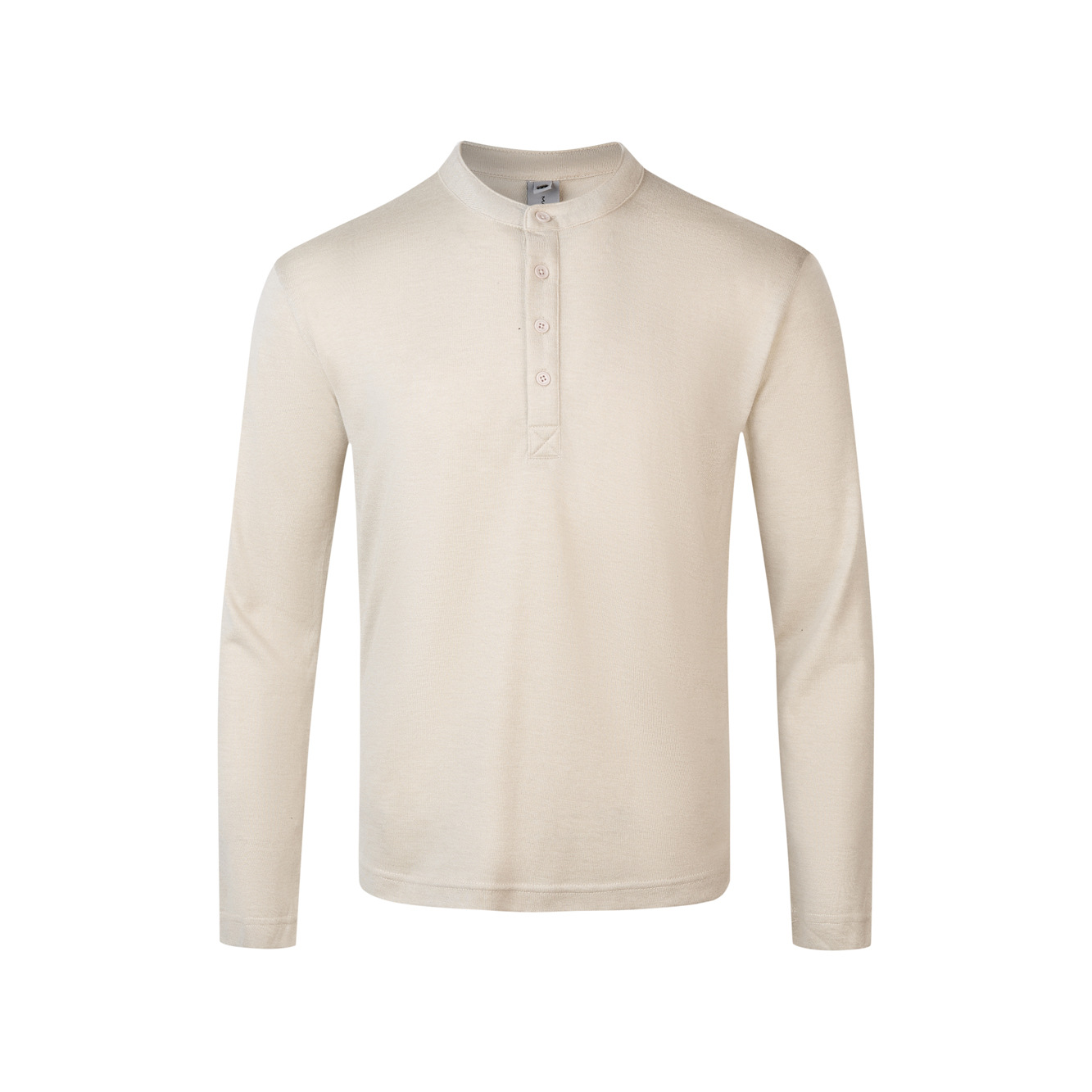 EME hombre lana australiana Henry cuello sólido fondo camiseta de manga larga ajustada otoño invierno 25 nueva camiseta de punto